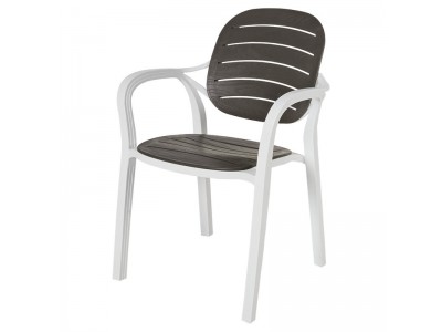 Градински стол РУМБА (бяло/антрацит)